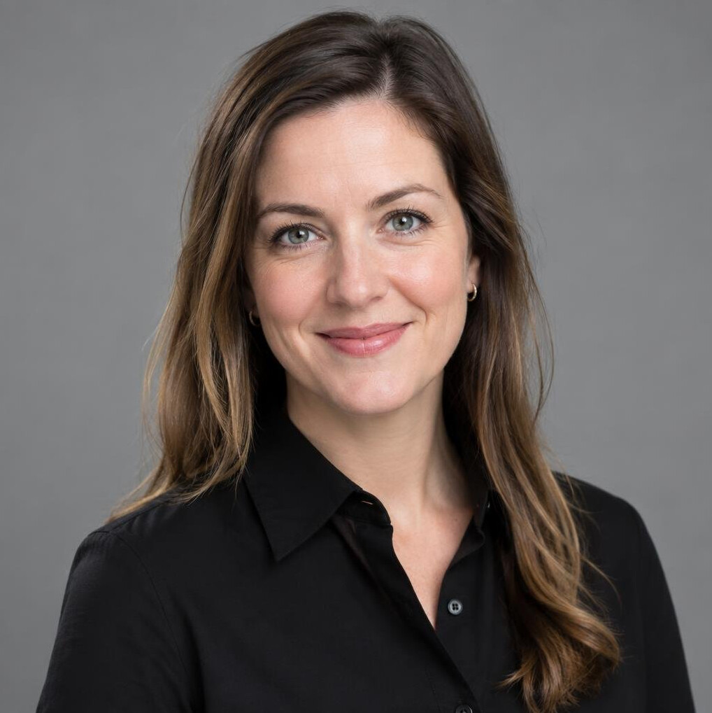White British woman, technical director, studio portrait