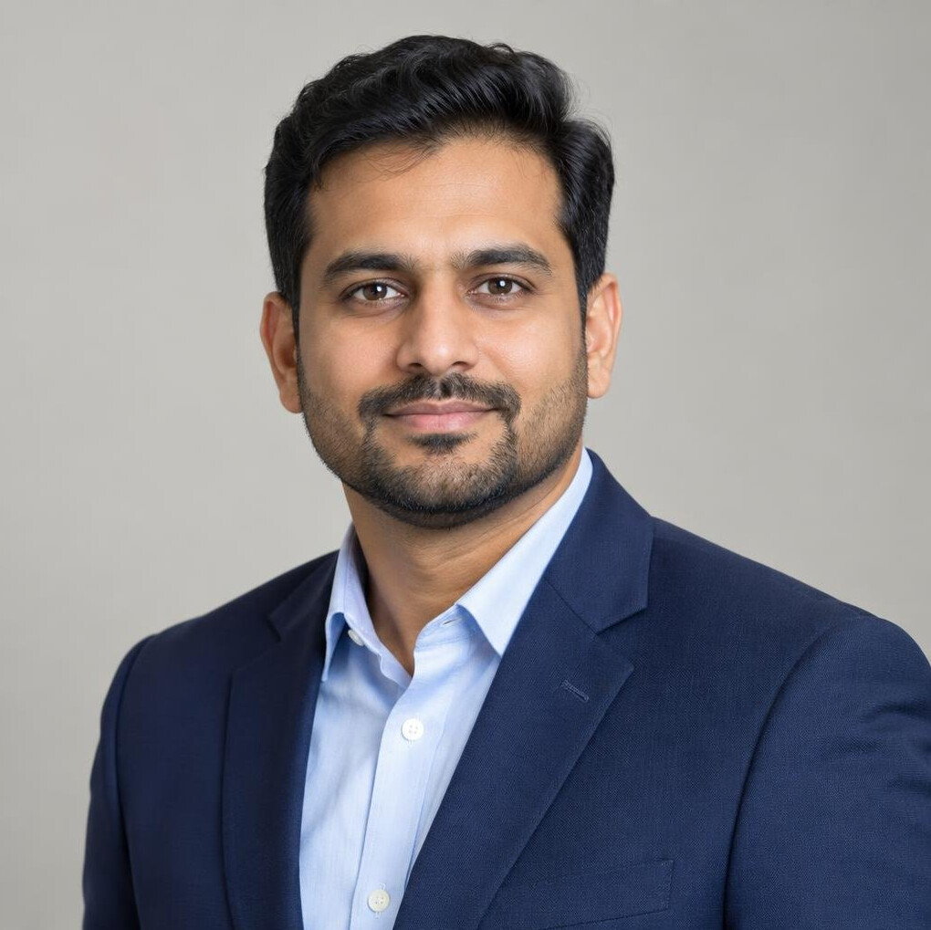 South Asian man, broadcast technical lead, portrait